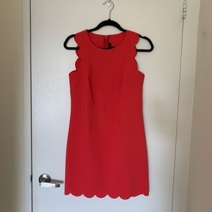 NWOT J. Crew Scallop Shift Dress